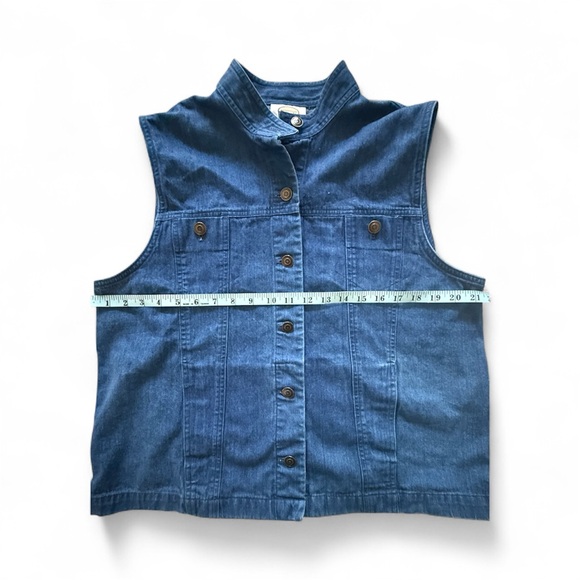 Talbots Classic Blue Denim Vest - Picture 3 of 6